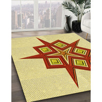 Patterned Orange Rug, pat2303yw