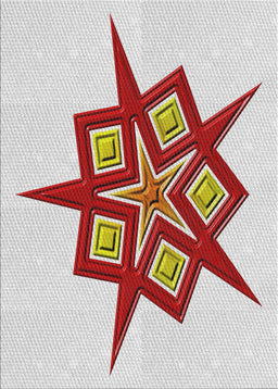 Patterned Rust Pink Novelty Rug, pat2303