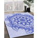 Machine Washable Transitional Blue Rug in a Family Room, wshpat2304blu