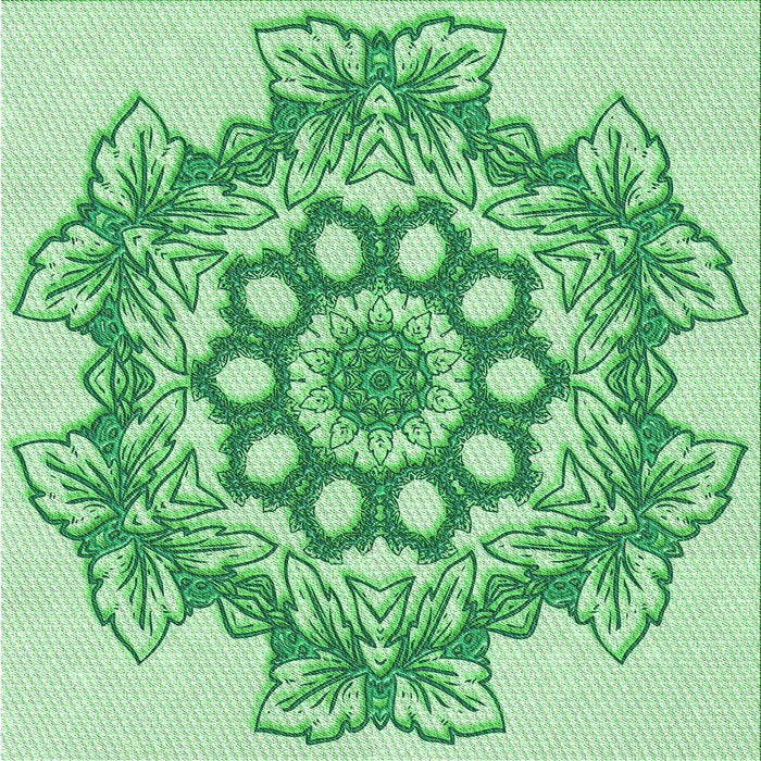 Round Machine Washable Transitional Jade Green Rug, wshpat2304grn