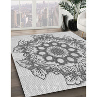 Patterned Platinum Gray Rug, pat2304gry