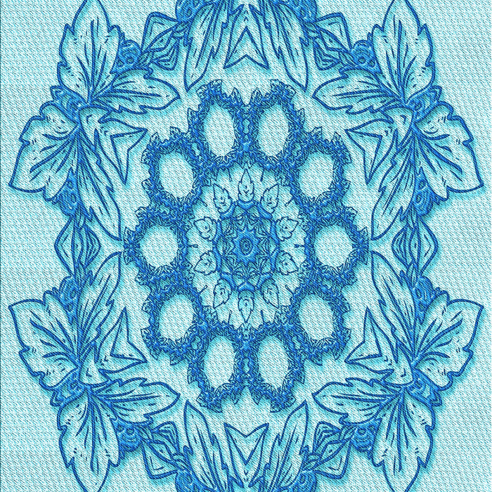 Patterned Blue Rug, pat2304lblu