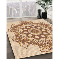 Patterned Khaki Gold Rug, pat2304org