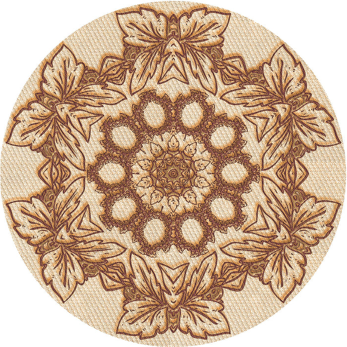 Square Machine Washable Transitional Khaki Gold Rug in a Living Room, wshpat2304org