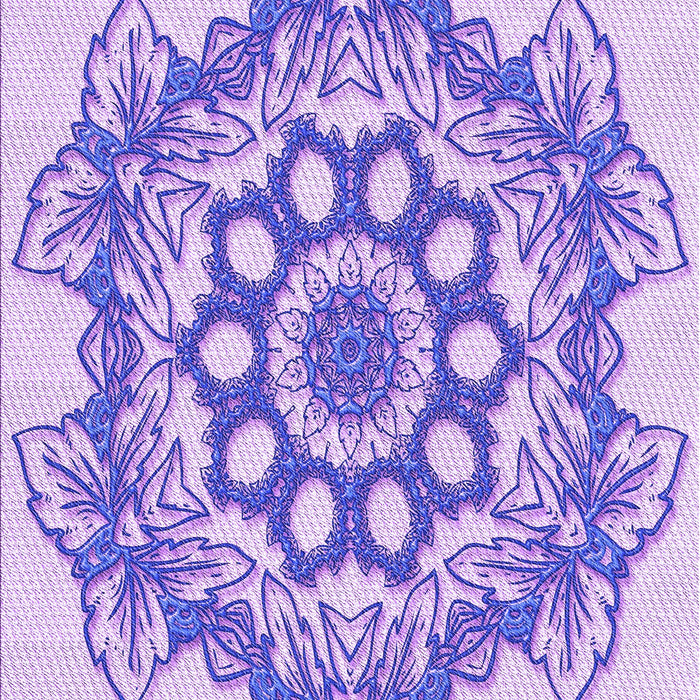 Patterned Blossom Pink Rug, pat2304pur