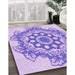 Machine Washable Transitional Blossom Pink Rug in a Family Room, wshpat2304pur