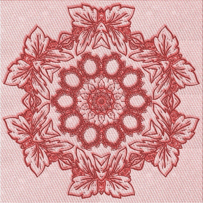 Round Machine Washable Transitional Pink Rug, wshpat2304rd