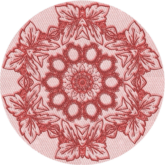 Square Patterned Pink Rug, pat2304rd