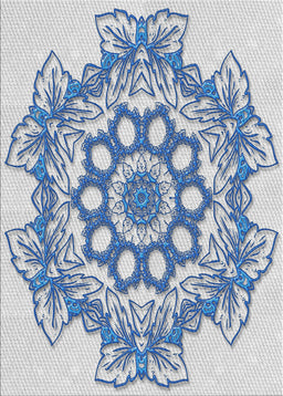 Patterned Steel Blue Novelty Rug, pat2304