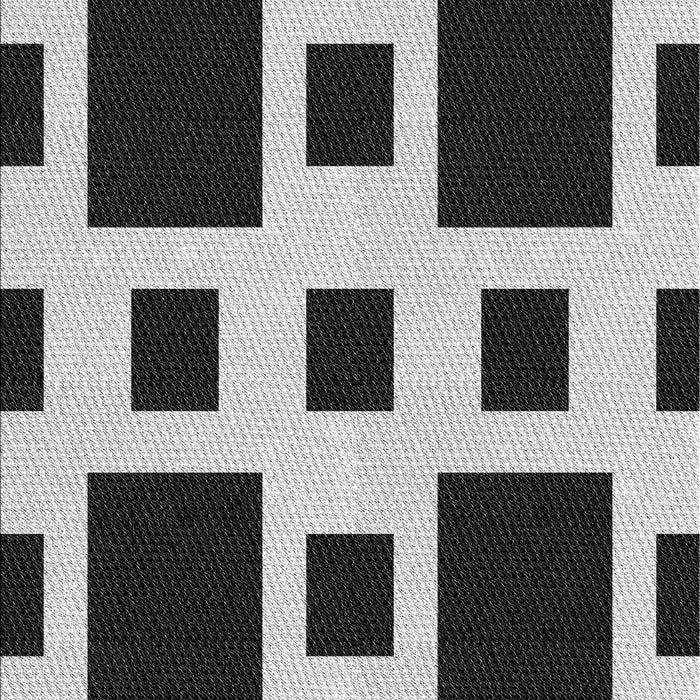 Patterned Black Rug, pat2305gry