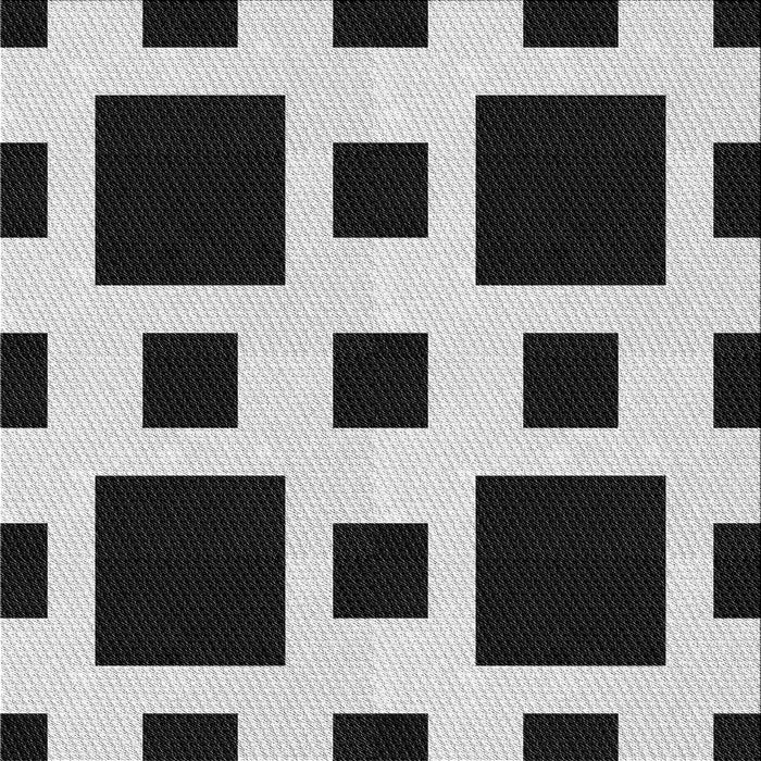 Round Patterned Black Rug, pat2305gry