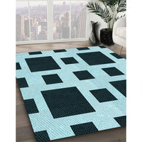 Patterned Blue Rug, pat2305lblu