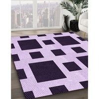 Patterned Blossom Pink Rug, pat2305pur