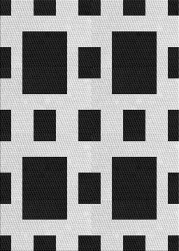 Patterned Charcoal Black Novelty Rug, pat2305