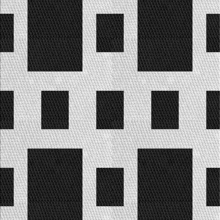 Patterned Charcoal Black Novelty Rug, pat2305