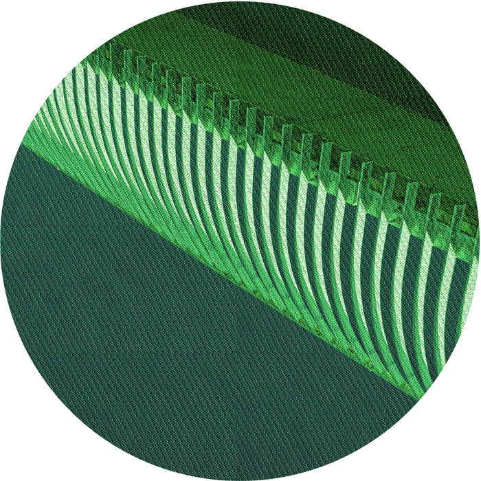 Square Patterned Deep Teal Green Rug, pat2306grn