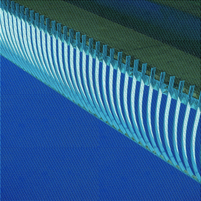 Round Patterned Blueberry Blue Rug, pat2306lblu