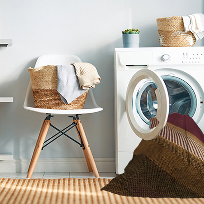 Machine Washable Transitional Vermilion Red Rug in a Washing Machine, wshpat2306org