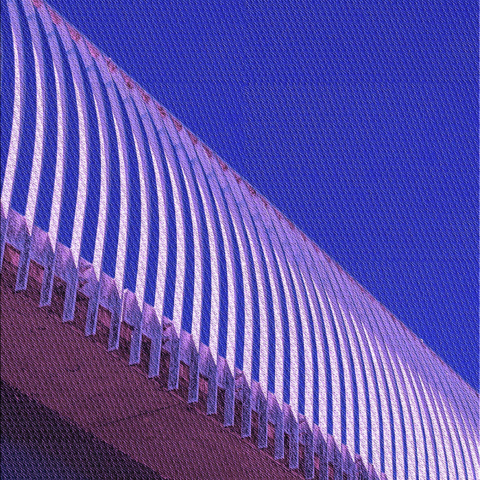 Patterned Medium Slate Blue Rug, pat2306pur