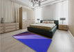 Patterned Medium Slate Blue Rug in a Bedroom, pat2306pur