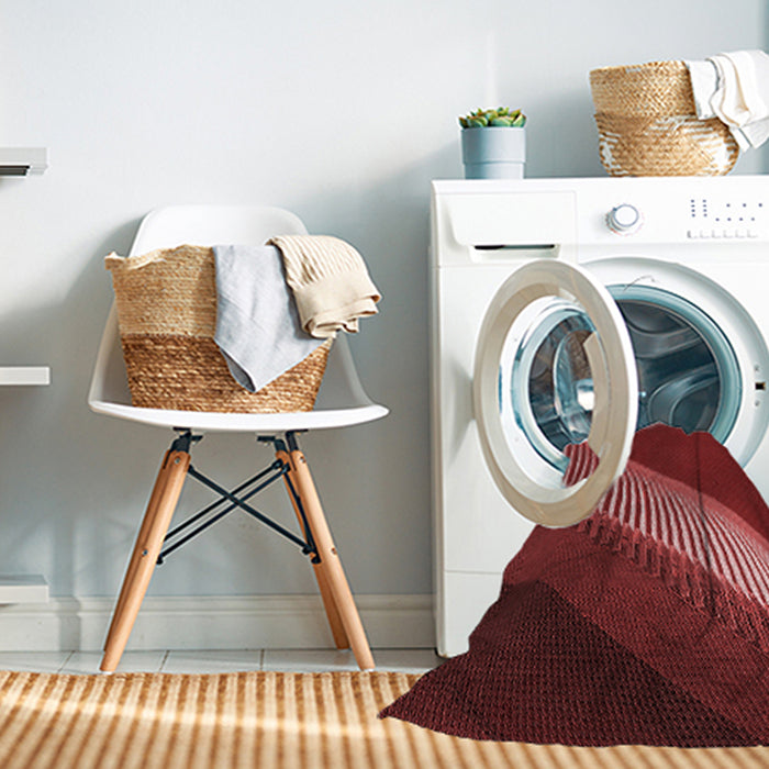 Machine Washable Transitional Red Rug in a Washing Machine, wshpat2306rd