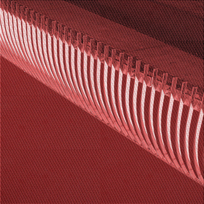 Round Patterned Red Rug, pat2306rd