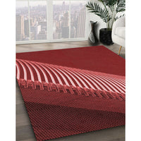 Patterned Red Rug, pat2306rd