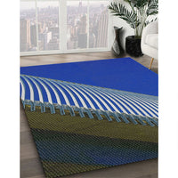 Patterned Koi Blue Novelty Rug, pat2306