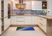 Patterned Koi Blue Novelty Rug in a Kitchen, pat2306