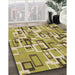 Machine Washable Transitional Chrome Gold Yellow Rug in a Family Room, wshpat2307brn