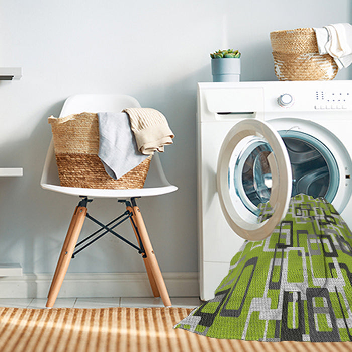 Machine Washable Transitional Green Rug in a Washing Machine, wshpat2307