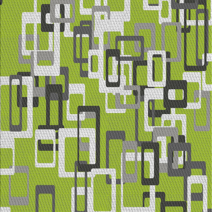 Patterned Green Novelty Rug, pat2307