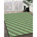 Machine Washable Transitional Fern Green Rug in a Family Room, wshpat2308lblu