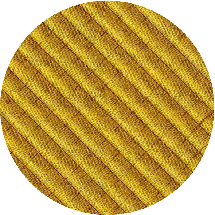 Square Machine Washable Transitional Deep Yellow Rug in a Living Room, wshpat2308yw