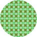 Square Patterned Green Rug, pat2309grn