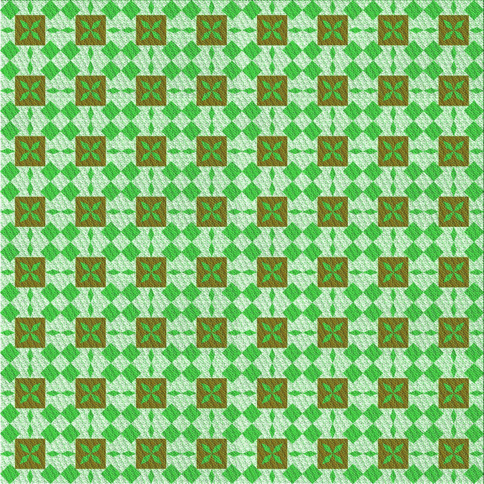 Round Patterned Green Rug, pat2309grn