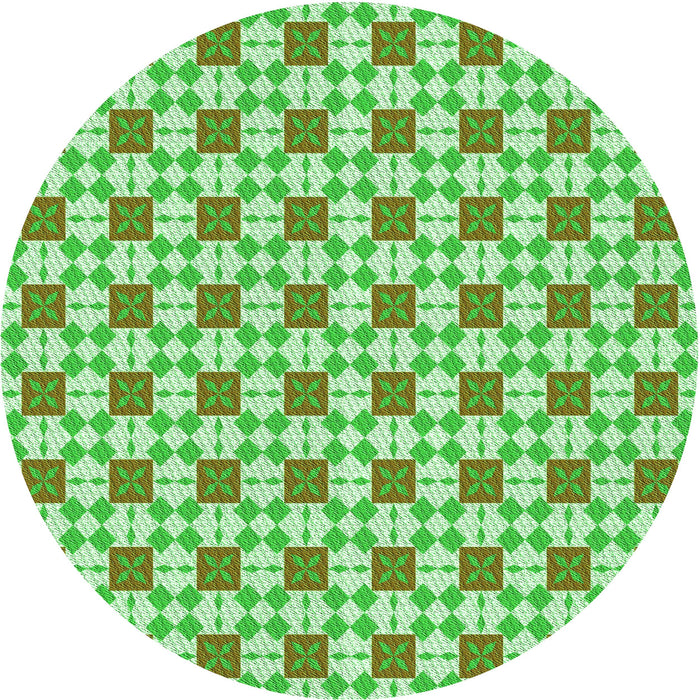 Square Machine Washable Transitional Green Rug in a Living Room, wshpat2309grn
