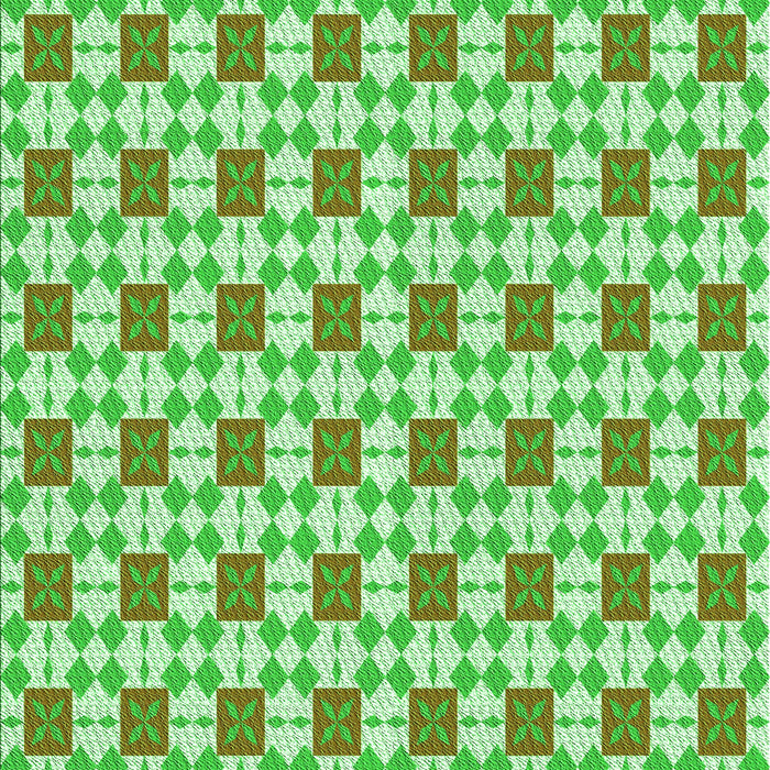 Patterned Green Rug, pat2309grn
