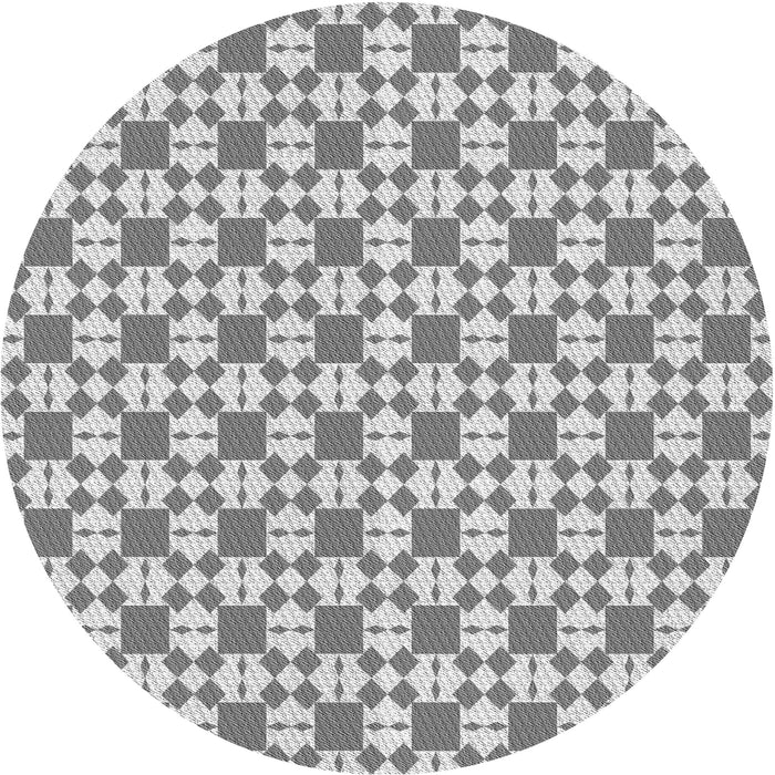Square Patterned Silver Gray Rug, pat2309gry
