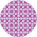 Square Patterned Blossom Pink Rug, pat2309pur