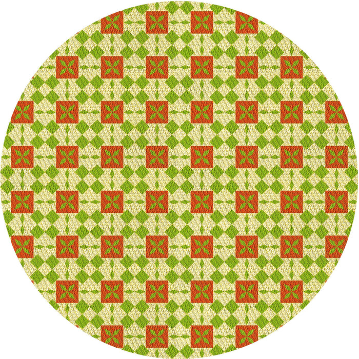 Square Machine Washable Transitional Green Rug in a Living Room, wshpat2309yw