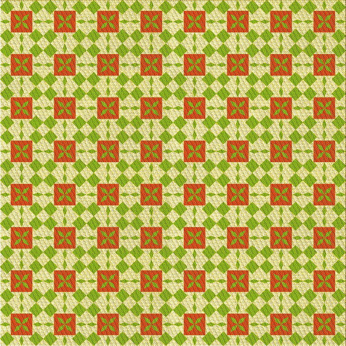 Round Patterned Green Rug, pat2309yw