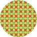 Square Patterned Green Rug, pat2309yw
