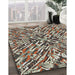 Patterned Bakers Brown Novelty Rug in Family Room, pat230