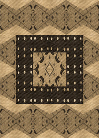 Machine Washable Transitional Bakers Brown Rug, wshpat231brn