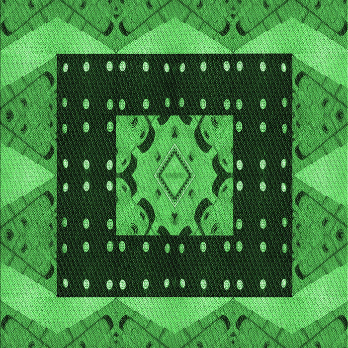 Patterned Deep Emerald Green Rug, pat231grn