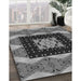 Machine Washable Transitional Dark Gray Rug in a Family Room, wshpat231gry