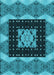 Patterned Bright Turquoise Blue Rug, pat231lblu