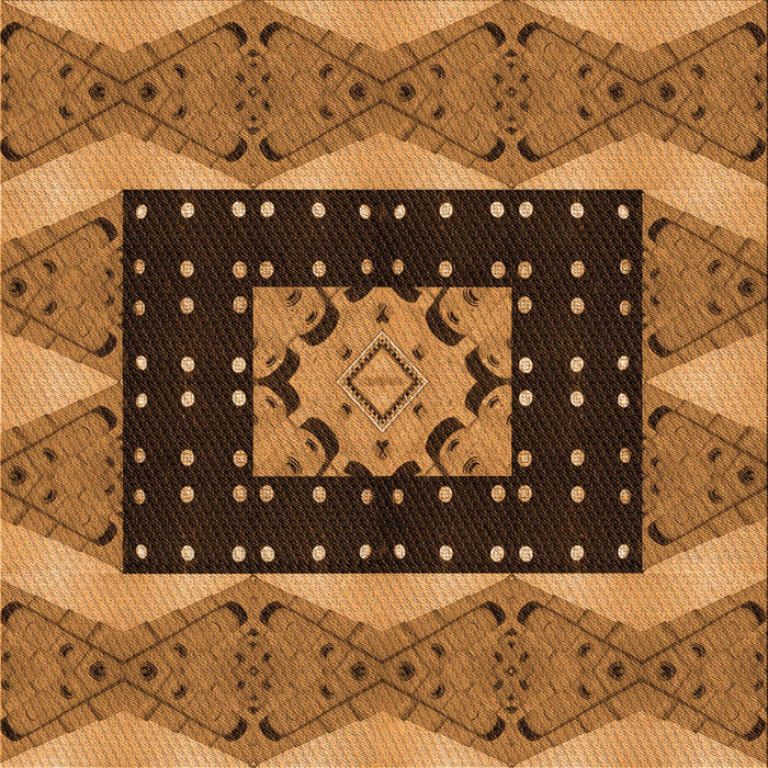 Round Machine Washable Transitional Red Brown Rug, wshpat231org