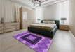 Patterned Purple Rug in a Bedroom, pat231pur